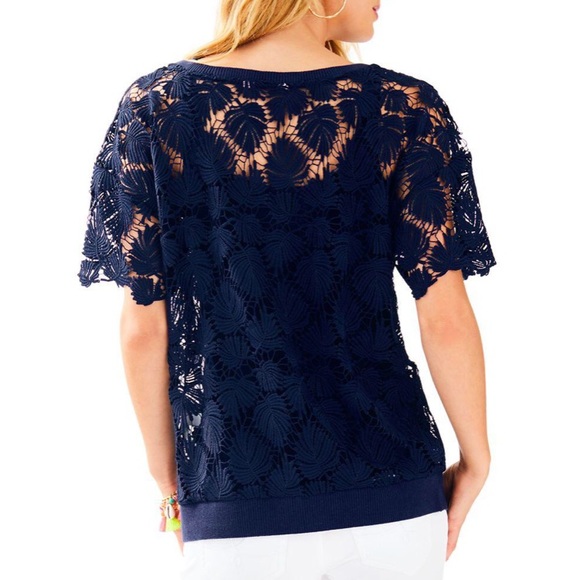 🌴Lilly Pulitzer🌴NWT Kay Popover Lace Top - Picture 3 of 8